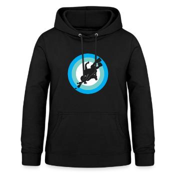 Underwater Hockey Flag Scratched - Frauen Hoodie - Schwarz - Vorne - AI Model Female 172 light (172cm)