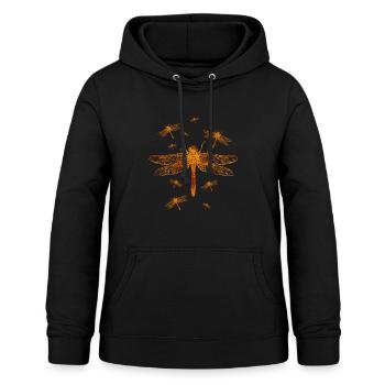 Libelle Natur - Frauen Hoodie - Schwarz - Vorne - AI Model Female 172 light (172cm)