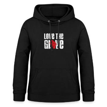Lieben Sie den Handschuh - Frauen Hoodie - Schwarz - Vorne - AI Model Female 172 light (172cm)