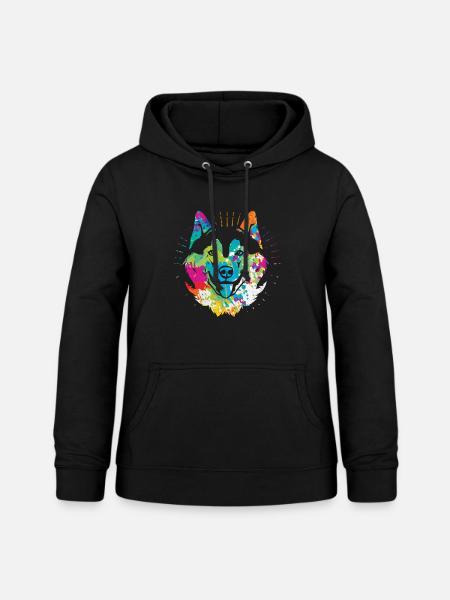 Husky - Frauen Hoodie - Schwarz