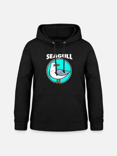 Möwe - Frauen Hoodie - Schwarz