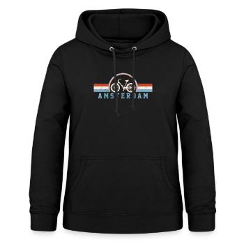 Amsterdam vintage bicycle Hollandrad souvenir - Women's Hoodie - black - Front - AI Model Female 172 light (172cm)