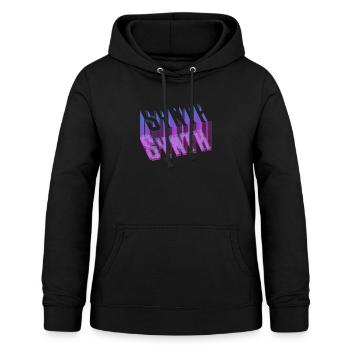 Retro Vaporwave Aesthetic Synth - Women's Hoodie - black - Front - AI Model Female 172 light (172cm)