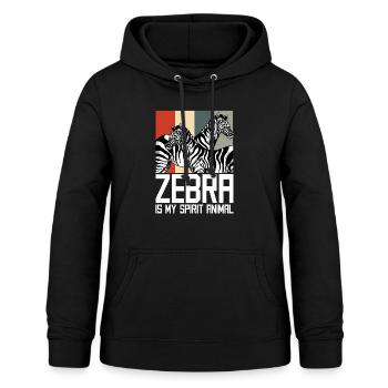 Zebra Gift present Idea - Women's Hoodie - black - Front - AI Model Female 172 light (172cm)