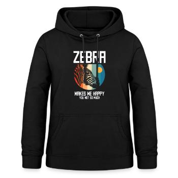 Zebra Gift present Idea - Women's Hoodie - black - Front - AI Model Female 172 light (172cm)