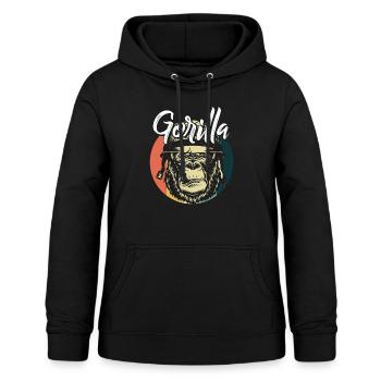 Gorilla Gift present Idea - Women's Hoodie - black - Front - AI Model Female 172 light (172cm)