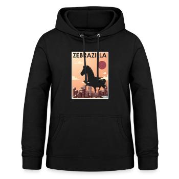 Zebra Gift present Idea - Women's Hoodie - black - Front - AI Model Female 172 light (172cm)