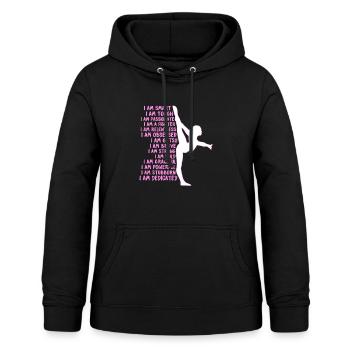 Gymnastik færdigheder - Dame hoodie - sort - Foran - AI Model Female 172 light (172cm)