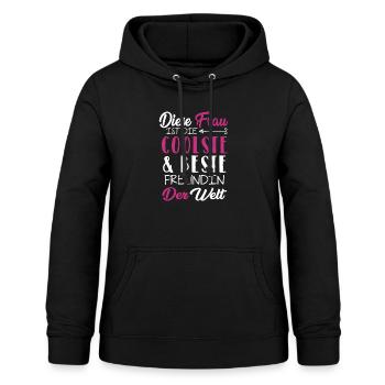 Meilleur ami. Cadeau pour meilleur ami - Sweat à capuche Femme - noir - Devant - AI Model Female 172 light (172cm)