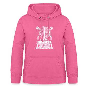 Diplôme d'ingénieur diplôme d'ingénieur cadeau - Sweat à capuche Femme - rose - Devant - AI Model Female 172 light (172cm)