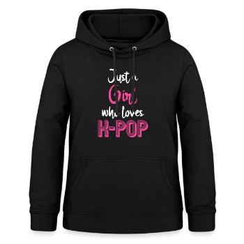 K-Pop - Frauen Hoodie - Schwarz - Vorne - AI Model Female 172 light (172cm)