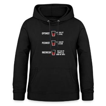 Lustiger Ingenieur Spruch - Frauen Hoodie - Schwarz - Vorne - AI Model Female 172 light (172cm)