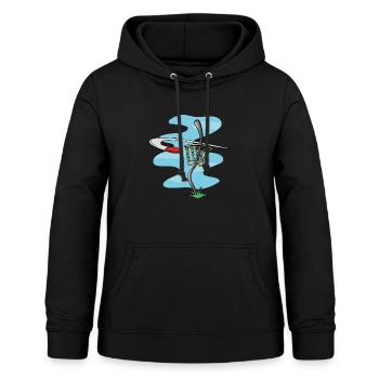 DiscGolf - Frauen Hoodie - Schwarz - Vorne - AI Model Female 172 light (172cm)