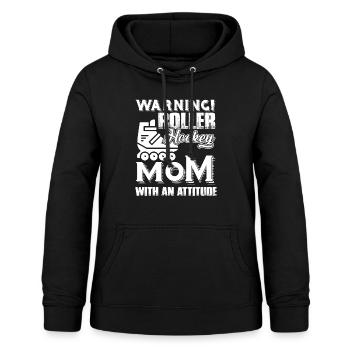Roller Hockey Mom Mit Haltung - Frauen Hoodie - Schwarz - Vorne - AI Model Female 172 light (172cm)