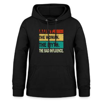 Aunt The Woman The Myth The Bad Influence Vintage - Women's Hoodie - black - Front - AI Model Female 172 light (172cm)