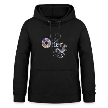 Otter Ich liebe Otter - Frauen Hoodie - Schwarz - Vorne - AI Model Female 172 light (172cm)