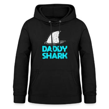 daddy shark haifischflosse - Frauen Hoodie - Schwarz - Vorne - AI Model Female 172 light (172cm)