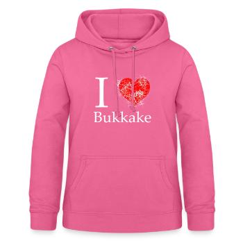 Bukakke drôle sexe - Sweat à capuche Femme - rose - Devant - AI Model Female 172 light (172cm)