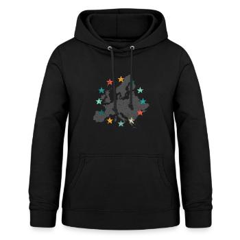 EUROPA Geschenk Europäische Union - Frauen Hoodie - Schwarz - Vorne - AI Model Female 172 light (172cm)
