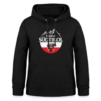 Made in Südtirol Berge Wappen Adler Österreich - Frauen Hoodie - Schwarz - Vorne - AI Model Female 172 light (172cm)