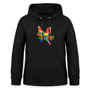 Oiseau Perroquet Oiseau Animal Amérique du Sud - Sweat à capuche Femme - noir - Devant - AI Model Female 172 light (172cm)