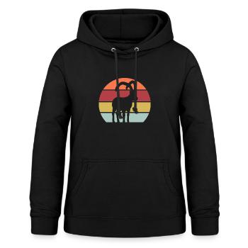 Sternzeichen Steinbock Gämse Klettern Berge Tiere - Frauen Hoodie - Schwarz - Vorne - AI Model Female 172 light (172cm)