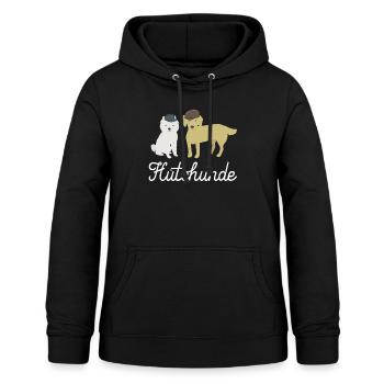 Lustiges Hütehunde Shirt Hunde mit Hüten - Frauen Hoodie - Schwarz - Vorne - AI Model Female 172 light (172cm)