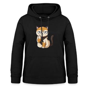 tshirt chat majeur dames hommes insolents - Sweat à capuche Femme - noir - Devant - AI Model Female 172 light (172cm)