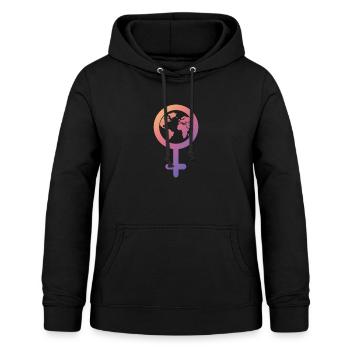 Girl Power Statement Internationaler Feminismus - Frauen Hoodie - Schwarz - Vorne - AI Model Female 172 light (172cm)