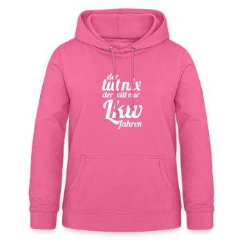 Trucker - Frauen Hoodie - Pink - Vorne - AI Model Female 172 light (172cm)
