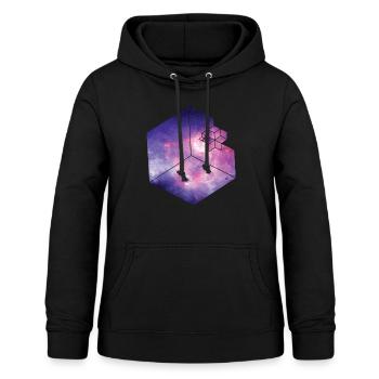 Galaxy - Frauen Hoodie - Schwarz - Vorne - AI Model Female 172 light (172cm)