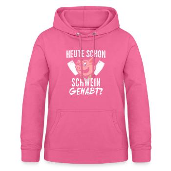 Heute Schon Schwein Gehabt Metzger - Frauen Hoodie - Pink - Vorne - AI Model Female 172 light (172cm)