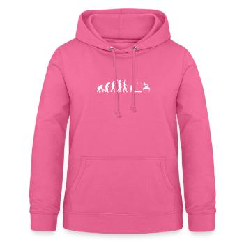 Schallplattenspieler - Evolution des Menschen Darw - Frauen Hoodie - Pink - Vorne - AI Model Female 172 light (172cm)