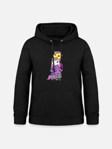 Nonbinary Einhörner - Nichtbinär Genderqueer - Frauen Hoodie - Schwarz