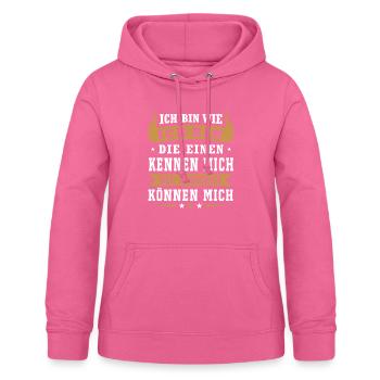 Ich bin wie ich bin - die einen kennen mich ... - Frauen Hoodie - Pink - Vorne - AI Model Female 172 light (172cm)
