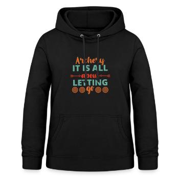 Archery archer archer target - Women's Hoodie - black - Front - AI Model Female 172 light (172cm)