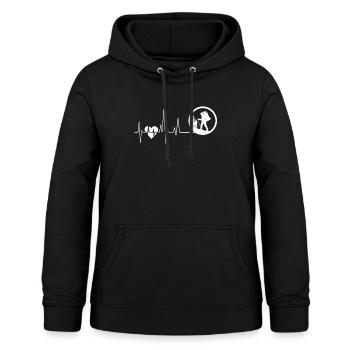 Randonnée Randonnée Heartbeat - Sweat à capuche Femme - noir - Devant - AI Model Female 172 light (172cm)