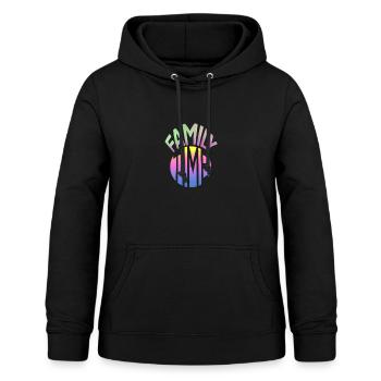 Zeit für die Familie - Frauen Hoodie - Schwarz - Vorne - AI Model Female 172 light (172cm)