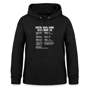 Metal Music Heavy Metal Black Metal Death Metal - Frauen Hoodie - Schwarz - Vorne - AI Model Female 172 light (172cm)