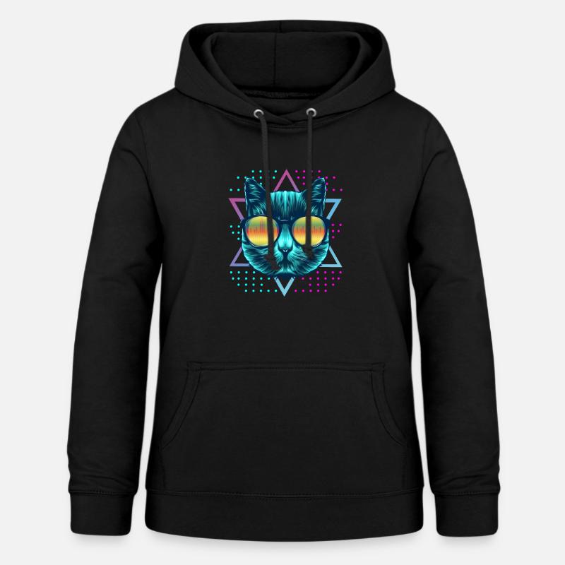 Techno Rave EDM Dubstep électronique D&B - Sweat à capuche Femme - noir