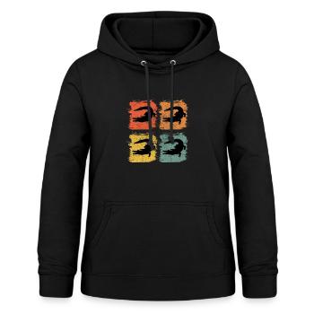 Alligator Retro Pop Art - Frauen Hoodie - Schwarz - Vorne - AI Model Female 172 light (172cm)