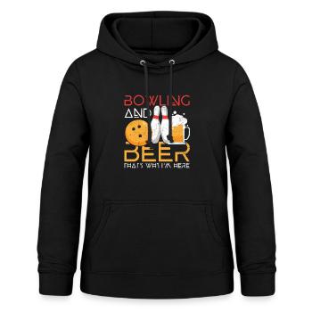 Bowling bowling bière skittles team club - Sweat à capuche Femme - noir - Devant - AI Model Female 172 light (172cm)