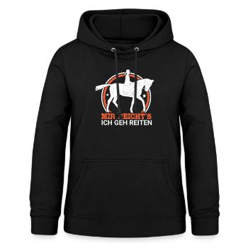 Mir Reichts Ich Geh Reiten Pferde Spruch Reiten - Frauen Hoodie - Schwarz - Vorne - AI Model Female 172 light (172cm)