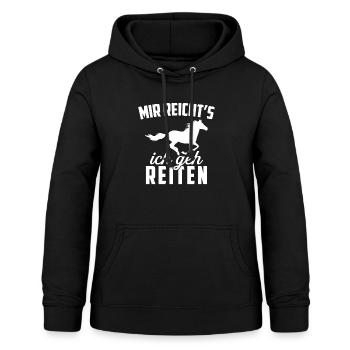 Mir Reichts Reiterin Reiten Pferde - Frauen Hoodie - Schwarz - Vorne - AI Model Female 172 light (172cm)