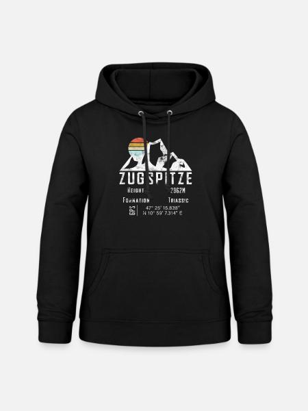 ZUGSPITZE - Frauen Hoodie - Schwarz