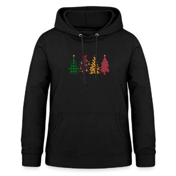 Weihnachten Tannenbaum weihnachtsoutfit Weihnachts - Frauen Hoodie - Schwarz - Vorne - AI Model Female 172 light (172cm)