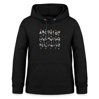 Funny ABC Alphabet Christmas Teacher Gift - Frauen Hoodie - Schwarz - Vorne - AI Model Female 172 light (172cm)