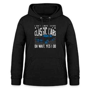 Classic Cars Detailer Oldtimer-Restaurierung - Frauen Hoodie - Schwarz - Vorne - AI Model Female 172 light (172cm)