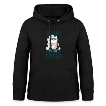 Klopapier WC Papier Hamstereinkauf Meme Hamstern - Frauen Hoodie - Schwarz - Vorne - AI Model Female 172 light (172cm)
