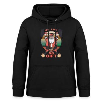 Santa Gym No Lifting No Gift Christmas Fit - Women's Hoodie - black - Front - AI Model Female 172 light (172cm)